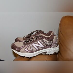 New Balance Tan and White Athletic Shoes